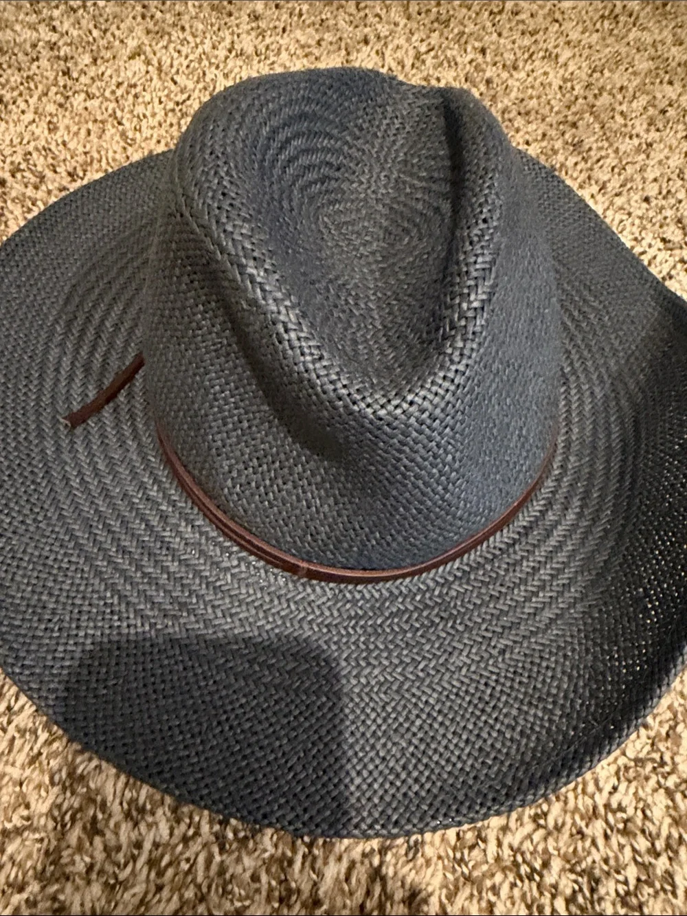 Frye Weston  Trimmed Rancher Hat with Brown Leather Band NWT